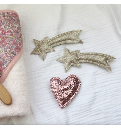 Coeur pailleté rose - Barnabé aime le café