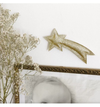 Etoile filante pailletée dorée - Barnabé aime le café