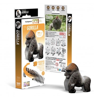 Eugy puzzle Gorille 3D en carton