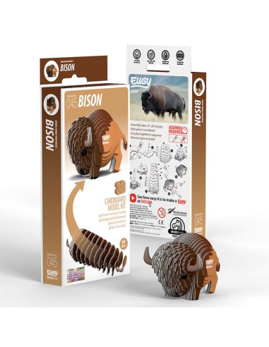 Eugy puzzle Bison 3D en carton