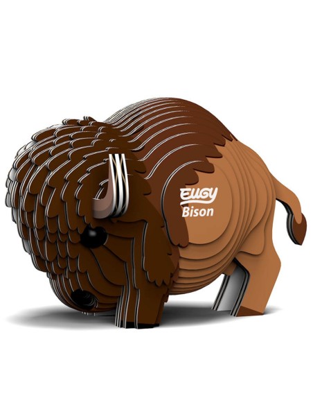 Eugy puzzle Bison 3D en carton