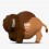 Eugy puzzle Bison 3D en carton