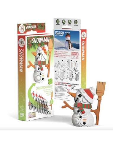 Eugy puzzle Bonhomme de neige 3D en carton