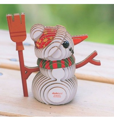 Eugy puzzle Bonhomme de neige 3D en carton
