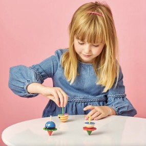 Toupie bois monstre - Kikkerland 2