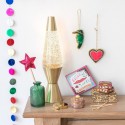 Lampe à lave paillettes dorées