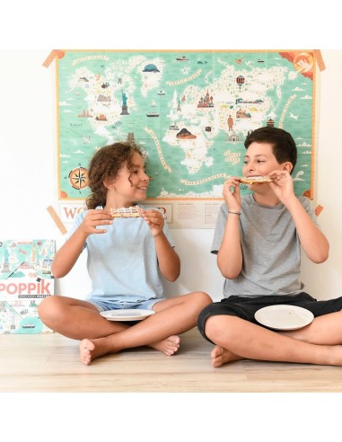 Poster & stickers Tour du Monde - Poppik