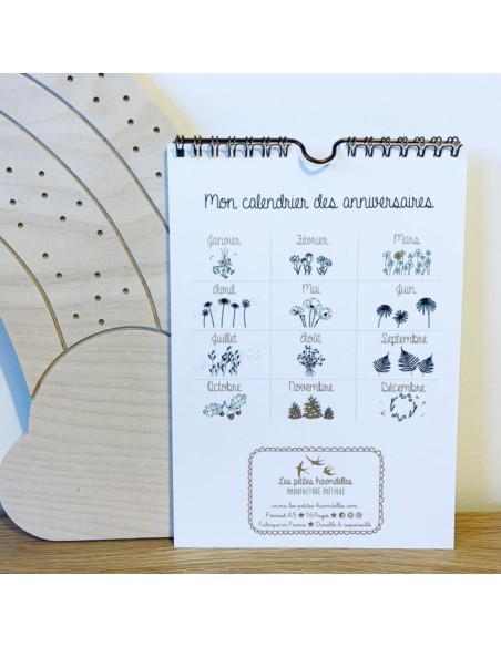 Calendrier perpétuel des anniversaires - Les Petites Hirondelles