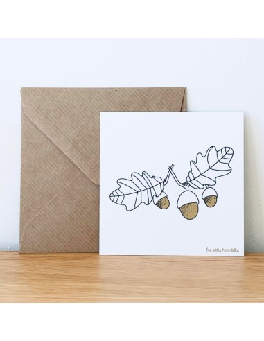 Carte Feuilles de chêne - Les Petites Hirondelles