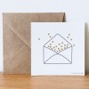 Carte Enveloppe et petit coeurs - Les Petites Hirondelles