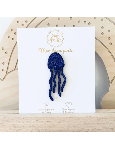 Pin's Méduse bleue - Les Petites Hirondelles