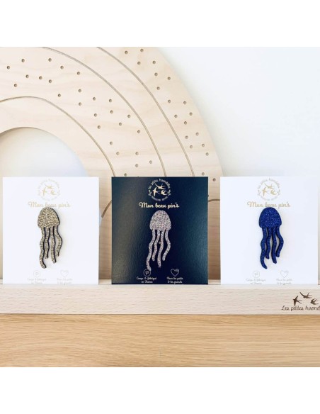 Pin's Méduse bleue - Les Petites Hirondelles