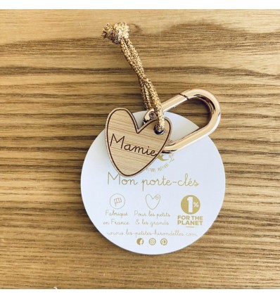 Porte-clés en bois Mamie - Les Petites Hirondelles