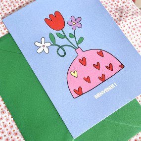 Carte Bienvenue fleurs - Mariisoré 2