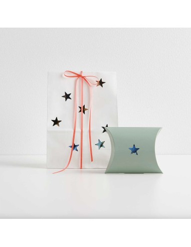 120 autocollants Etoiles dorées et argentées - Rico Design