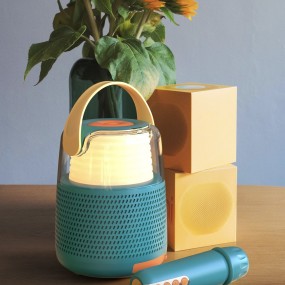 Enceinte et Karaoké Turquoise - Mobility On Board