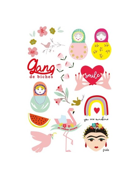 Tatouages temporaires poupées russes - Cité Candide