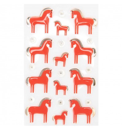 22 autocollants gels chevaux - Rico Design