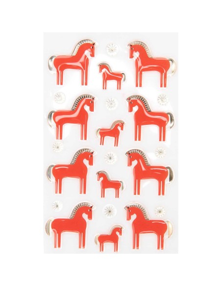 22 autocollants gels chevaux - Rico Design