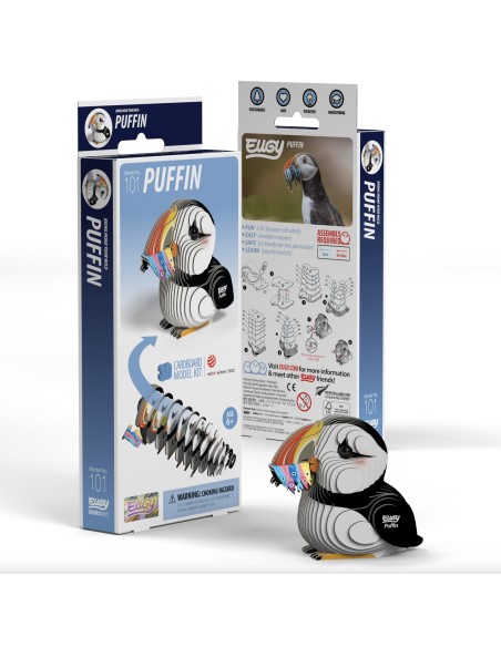 Eugy puzzle Macareux 3D en carton