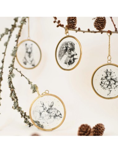 Cadre rond laiton Hérisson (S) - Baubels