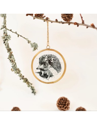 Cadre rond laiton Hérisson (S) - Baubels