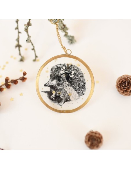 Cadre rond laiton Hérisson (S) - Baubels