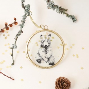 Cadre rond laiton Ourson (S) - Baubels