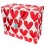 Grand sac de rangement Coeurs rouges - Rex London