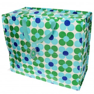 Grand sac de rangement fleurs bleues et vertes - Rex London 2