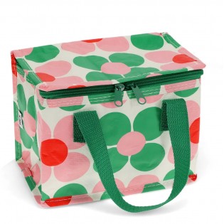 Mini sac isotherme fleurs roses et vertes - Rex 2