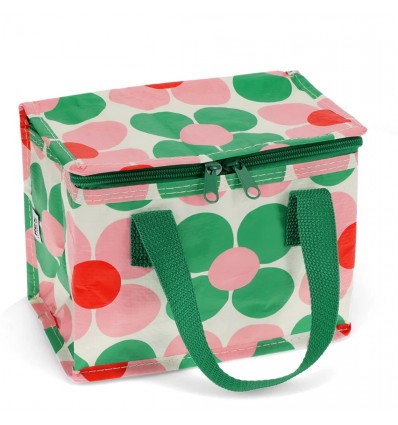 Mini sac isotherme fleurs roses et vertes - Rex