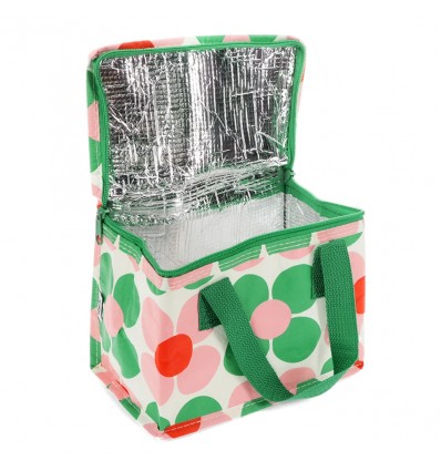 Mini sac isotherme fleurs roses et vertes - Rex
