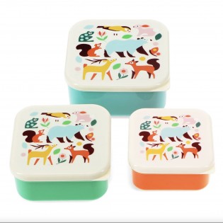 Set de 3 boites à goûter woodland - Rex 2