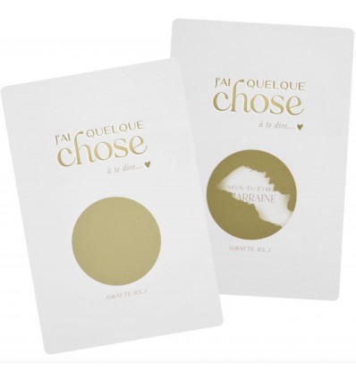 Carte à gratter "Veux tu être marraine" - Zakuw