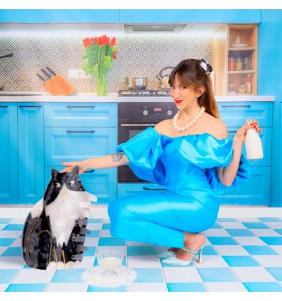 Pince à cheveux Chat Noir et blanc - Coucou Suzette