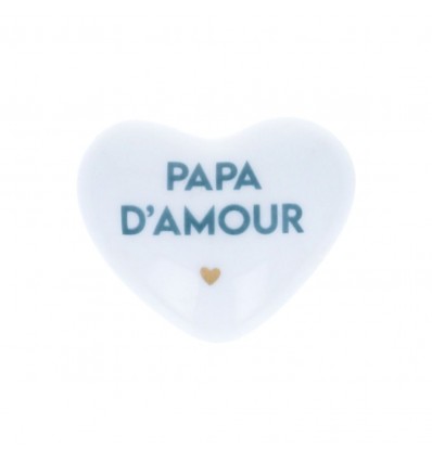 Coeur en céramique "Papa d'amour"