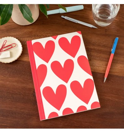 Carnet A5 Coeurs - Rex London
