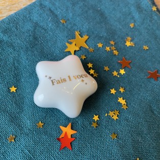 Etoile en céramique "Fais un voeu" 2