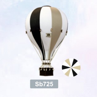 Montgolfière blanc/marron/noir (M) - Superballoon