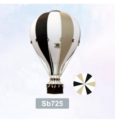 Montgolfière blanc/marron/noir (M) - Superballoon