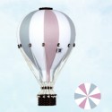 Montgolfière Blanc/rose/bleu (M) - SuperBalloon
