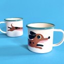 Mug émaillé Teckel Ingela Arrhénius - Omm Design