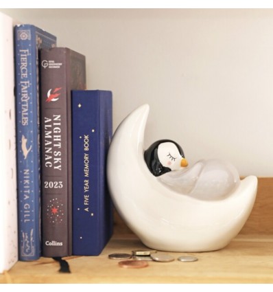 Tirelire pingouin endormi - Lisa Angel