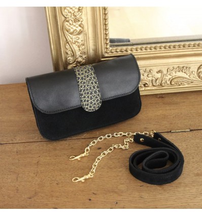 Sac Harold croco noir- Barnabé aime le café