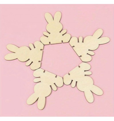 Décoration en bois Lapin