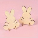 Décoration en bois Lapin