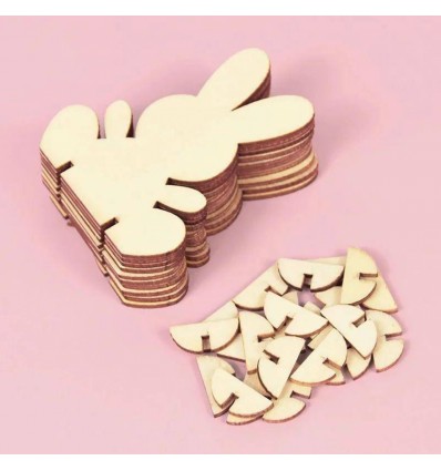 Décoration en bois Lapin