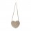 Sac à bandoulière coeur beige