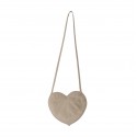 Sac à bandoulière coeur beige